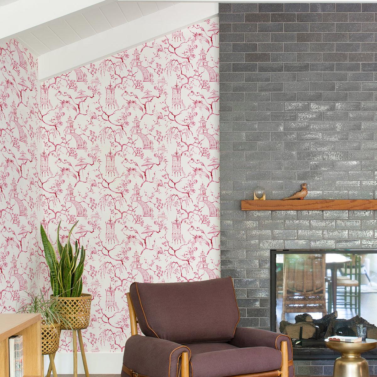 Serena Chinoiserie Wallpaper wallpaper detail or room view