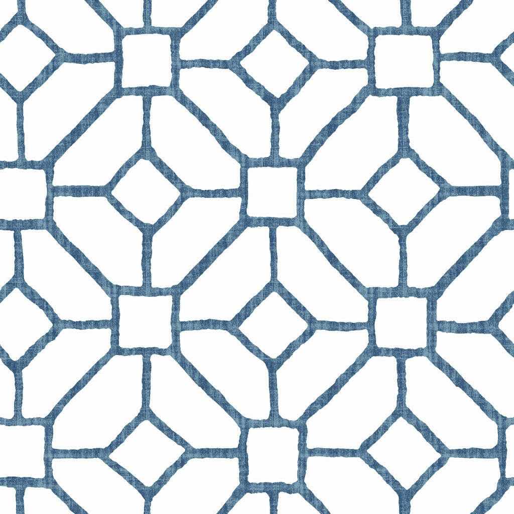 Addis Trellis Wallpaper in Blue