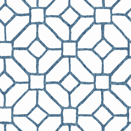 Addis Trellis Wallpaper in Blue