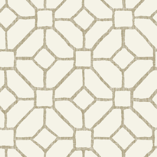 Addis Trellis Wallpaper in Beige