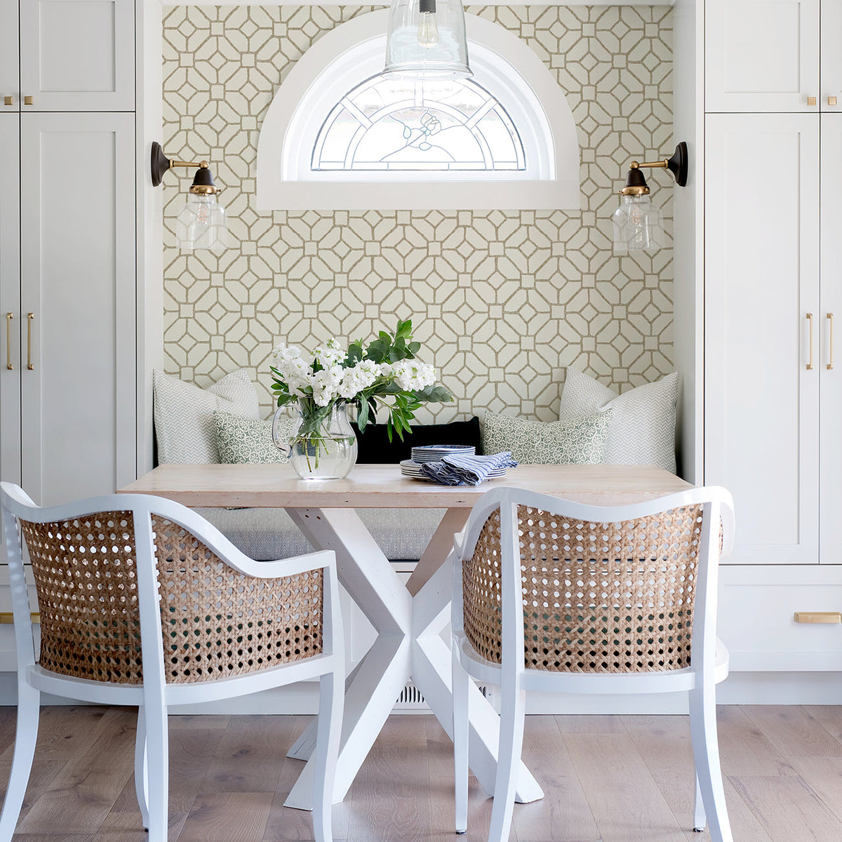 Addis Trellis Wallpaper wallpaper detail or room view