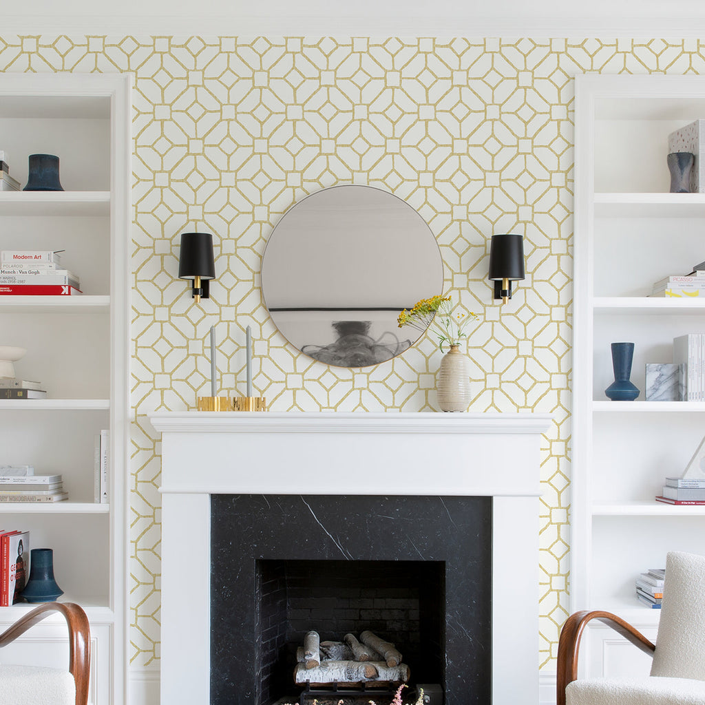 Addis Trellis Wallpaper wallpaper detail or room view