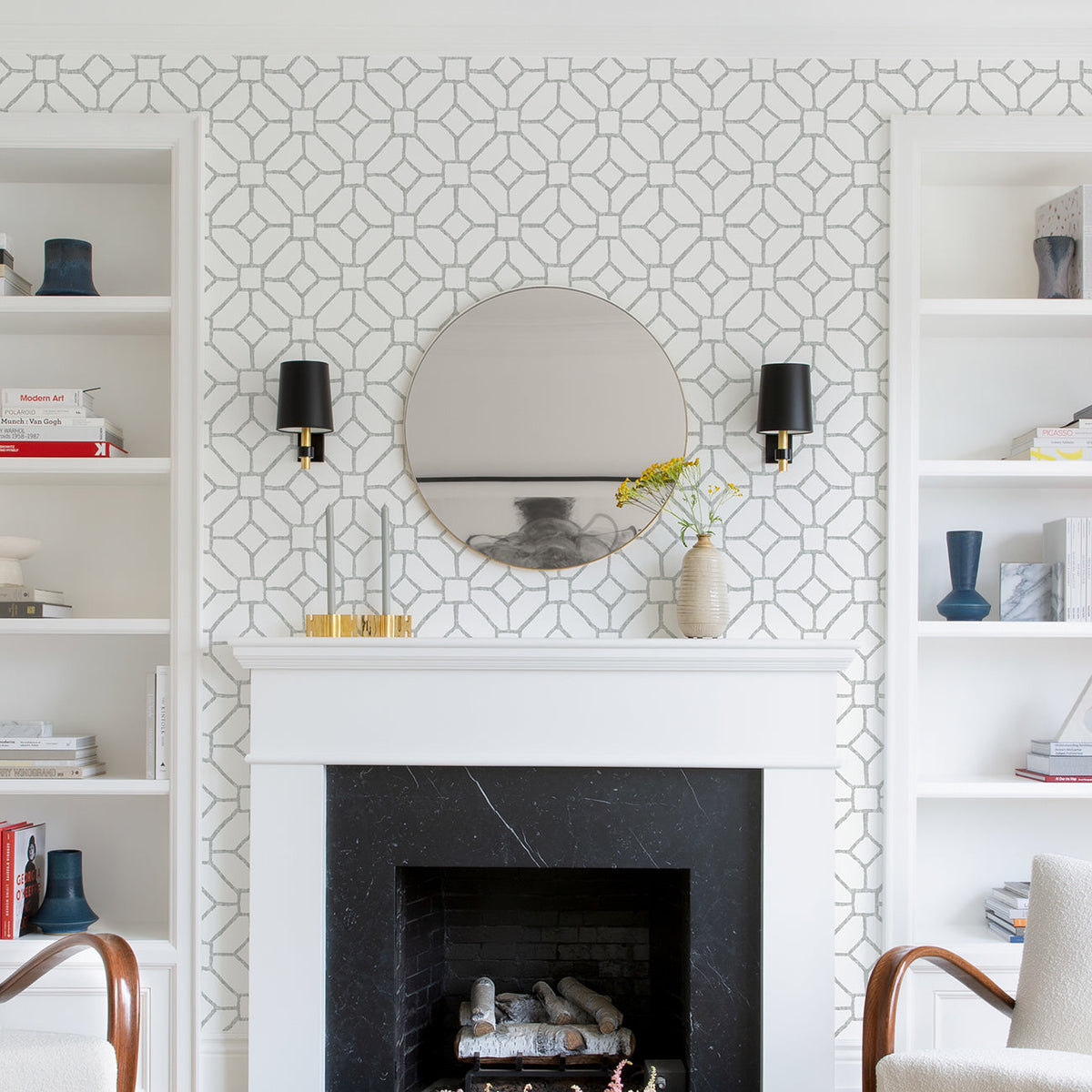 Addis Trellis Wallpaper wallpaper detail or room view