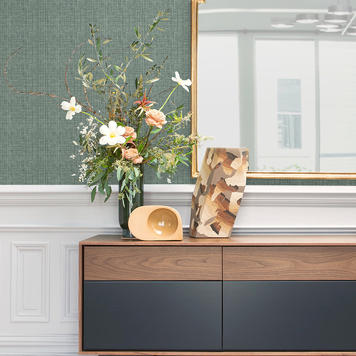 Kantera Fabric Texture Wallpaper wallpaper detail or room view