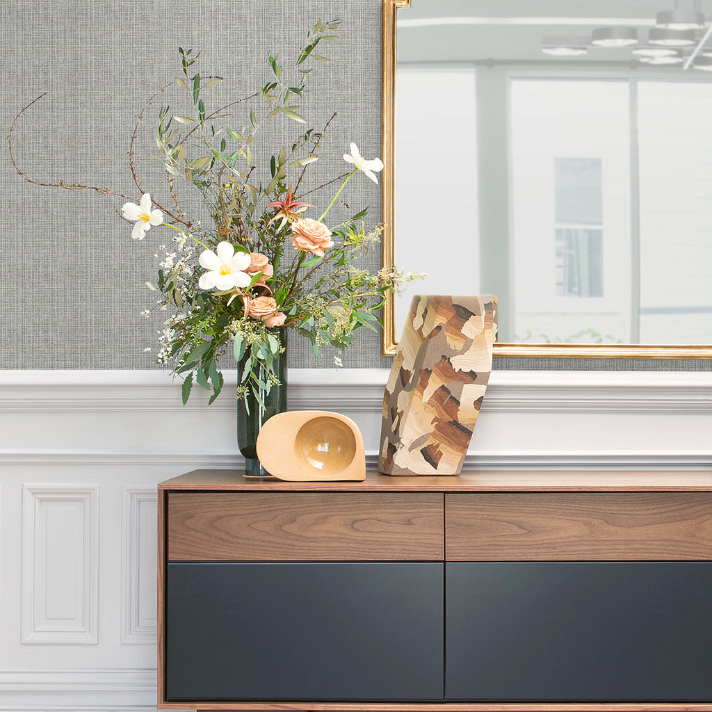 Kantera Fabric Texture Wallpaper wallpaper detail or room view
