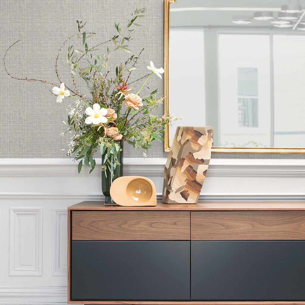 Kantera Fabric Texture Wallpaper wallpaper detail or room view