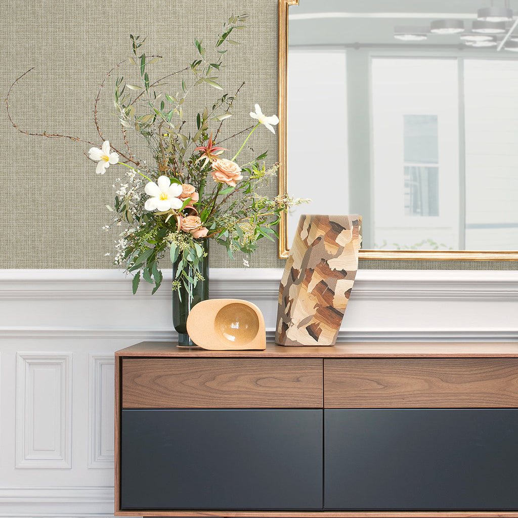 Kantera Fabric Texture Wallpaper wallpaper detail or room view