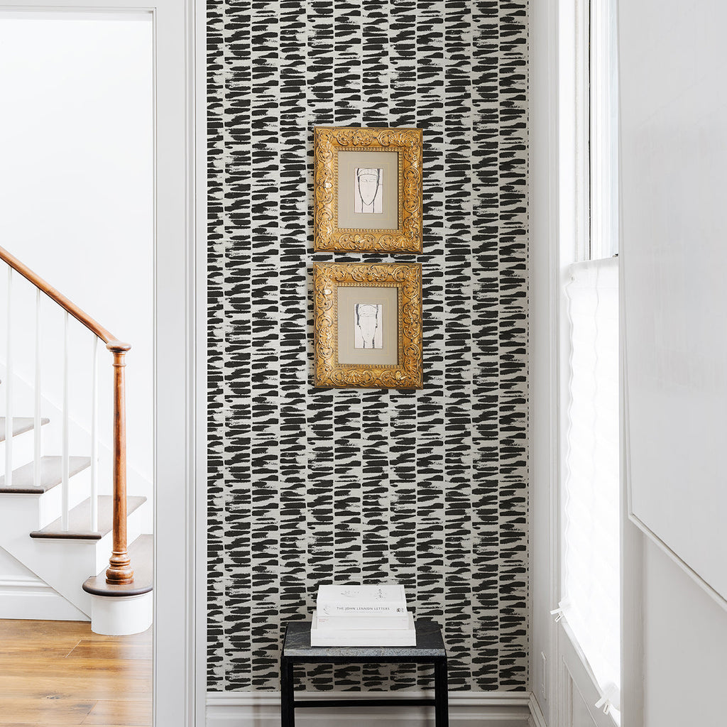 Myrtle Abstract Stripe Wallpaper wallpaper detail or room view