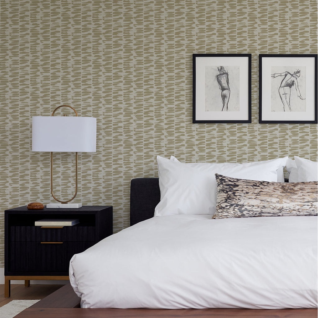 Myrtle Abstract Stripe Wallpaper wallpaper detail or room view