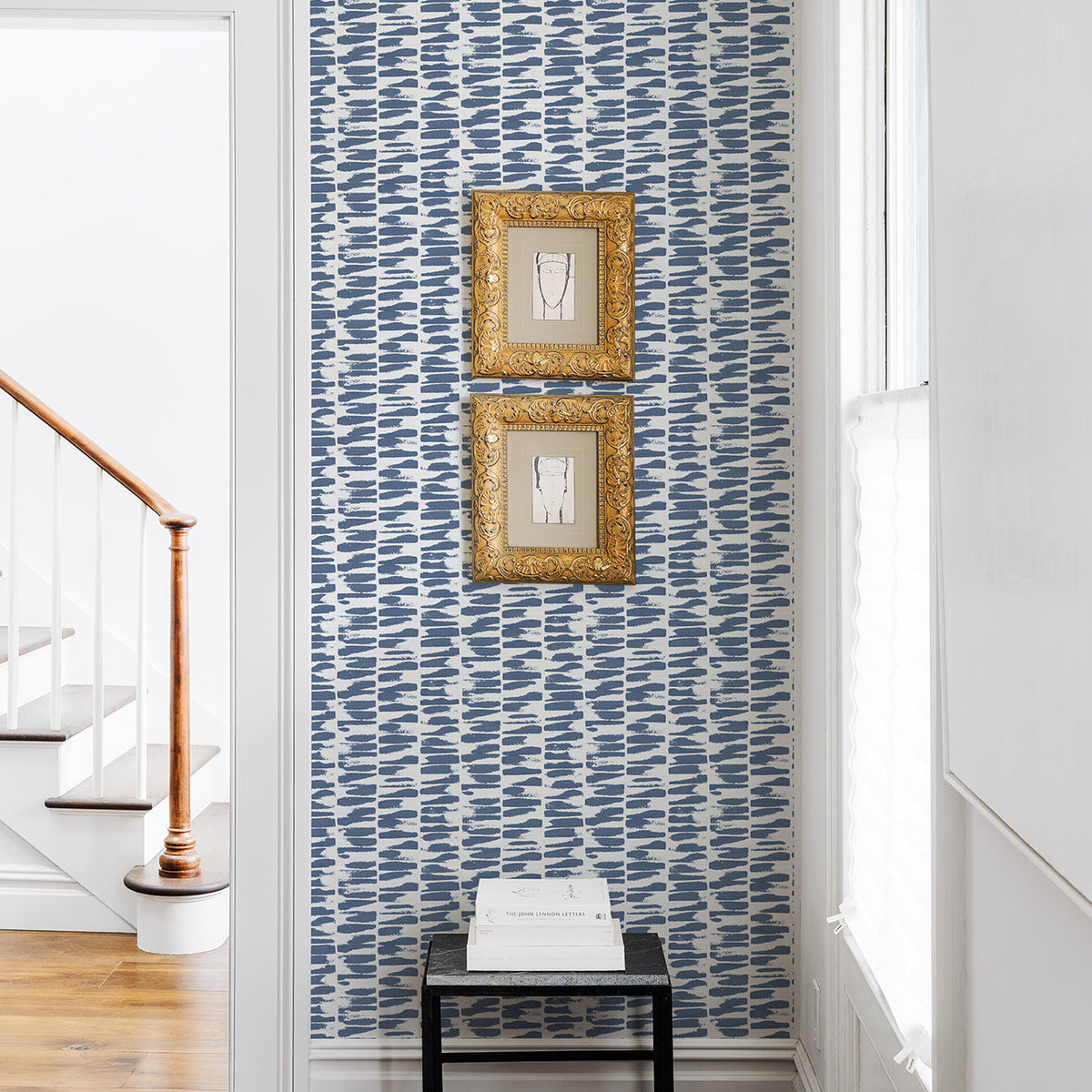 Myrtle Abstract Stripe Wallpaper wallpaper detail or room view