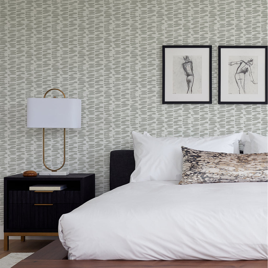 Myrtle Abstract Stripe Wallpaper wallpaper detail or room view