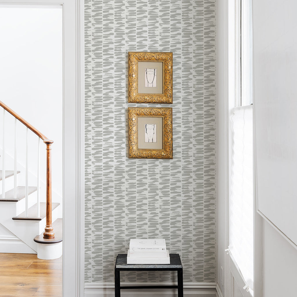 Myrtle Abstract Stripe Wallpaper wallpaper detail or room view