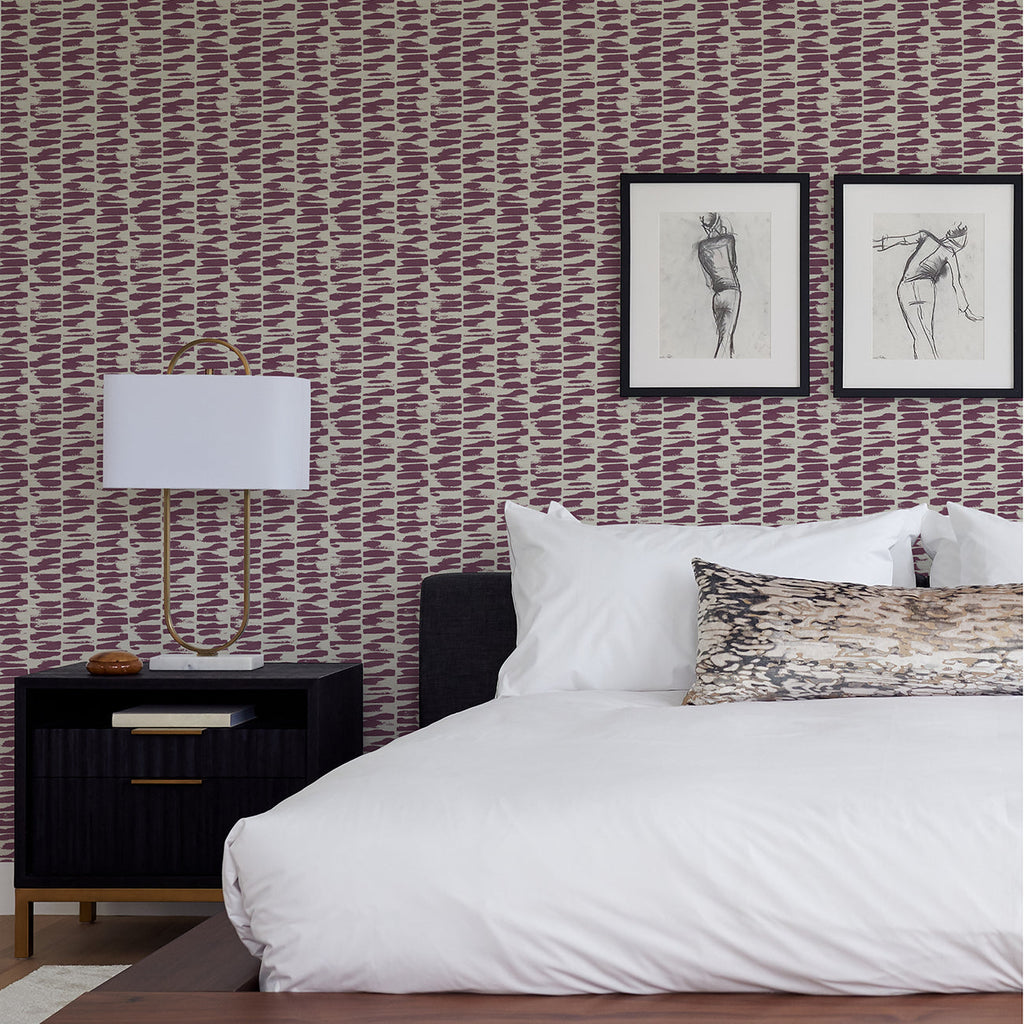 Myrtle Abstract Stripe Wallpaper wallpaper detail or room view
