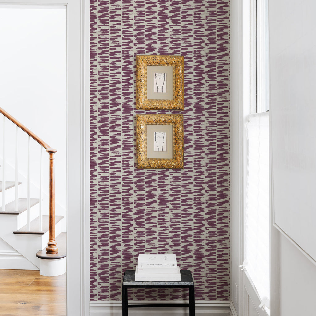 Myrtle Abstract Stripe Wallpaper wallpaper detail or room view