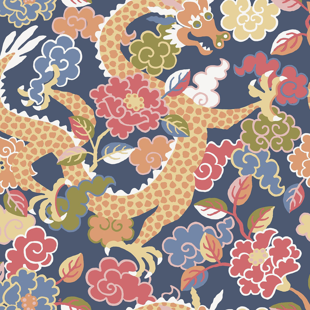 Yanci Dragon Wallpaper in Orange
