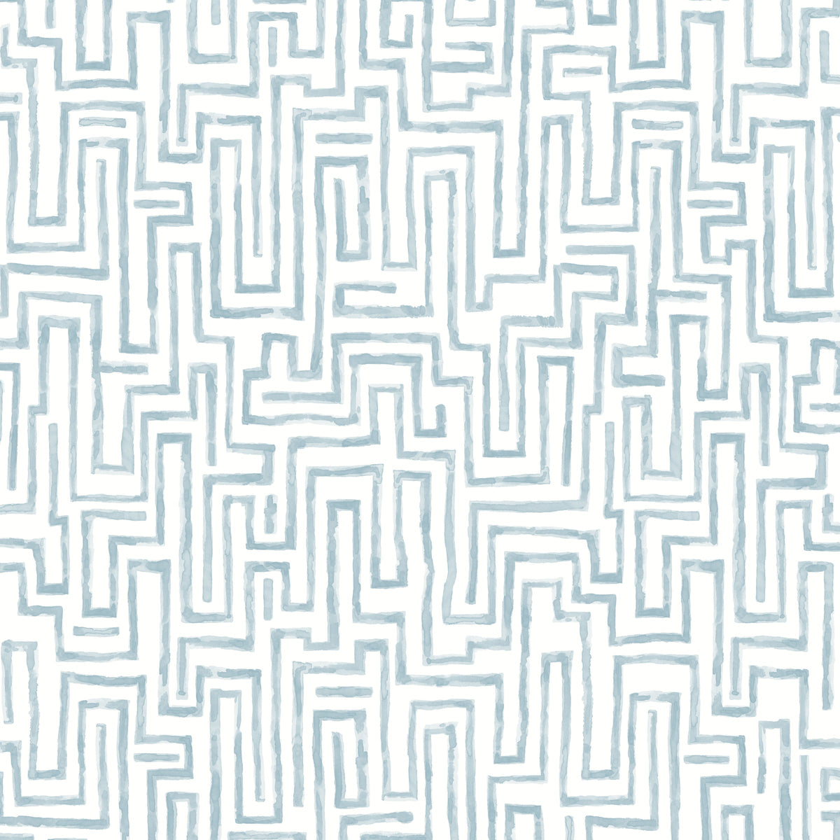 Ramble Geometric Wallpaper in Blue