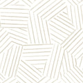 Helene Geometric Lines Wallpaper in Taupe