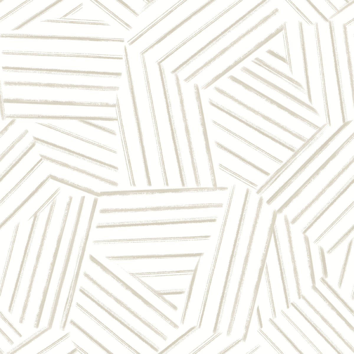 Helene Geometric Lines Wallpaper in Taupe