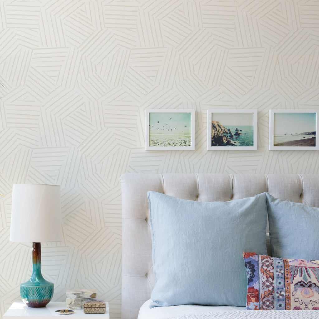Helene Geometric Lines Wallpaper wallpaper detail or room view