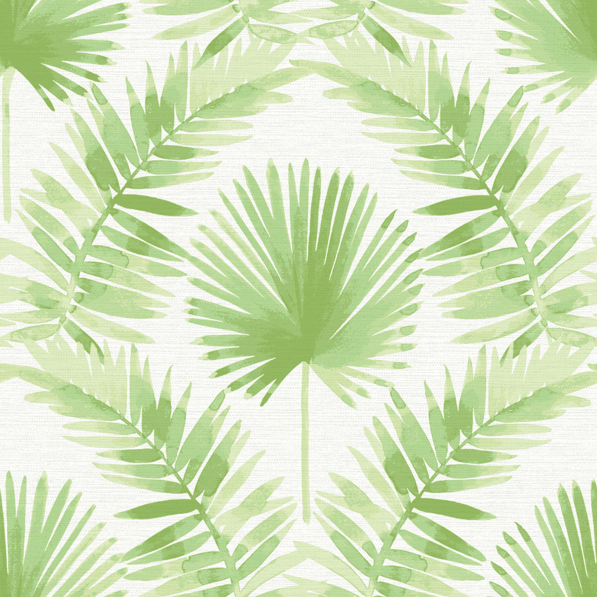 Calla Painted Palm Wallpaper in Green