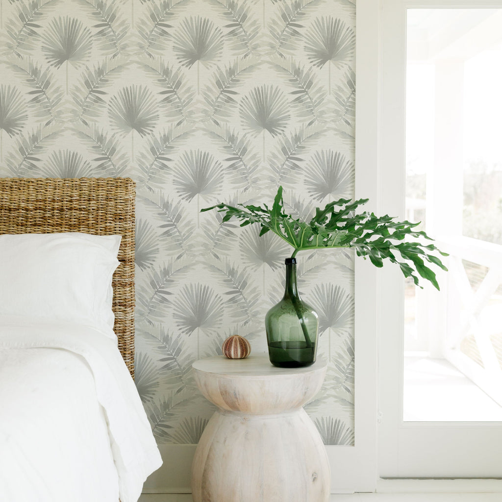 Calla Painted Palm Wallpaper wallpaper detail or room view