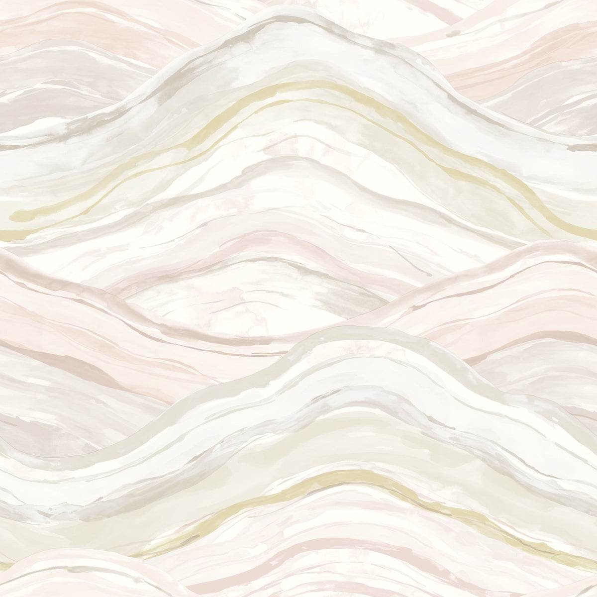 Dorea Striated Waves Wallpaper in Pastel