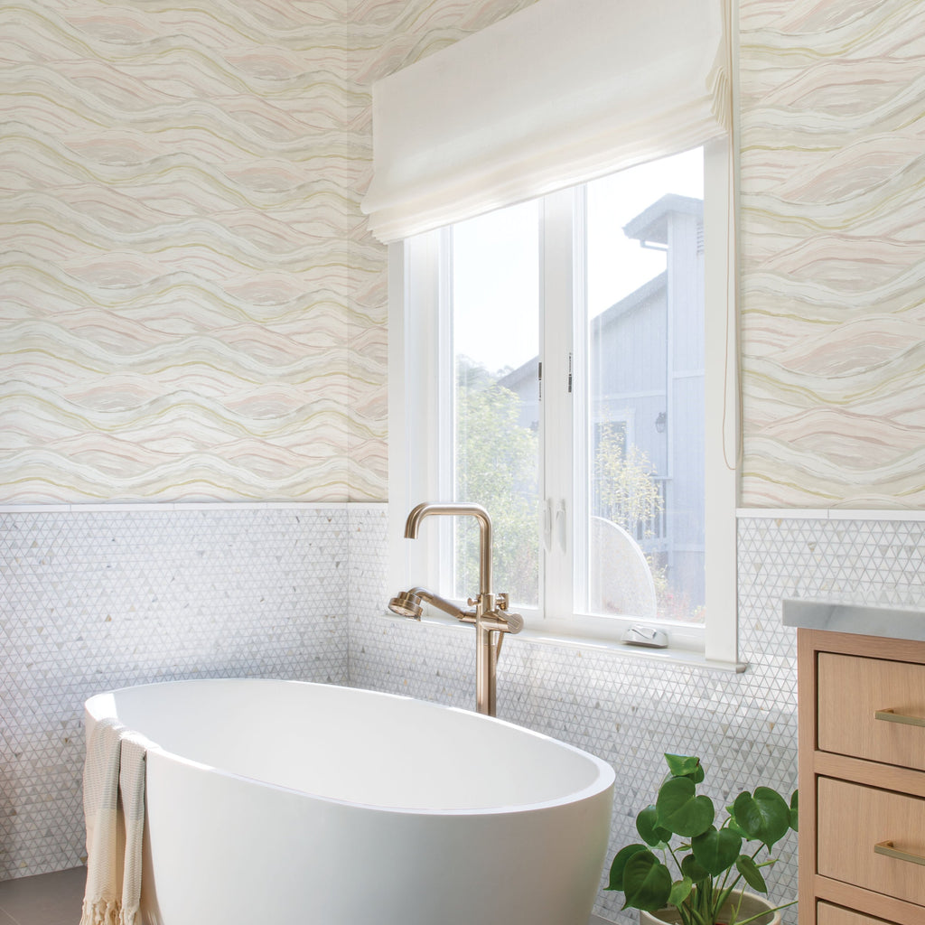 Dorea Striated Waves Wallpaper wallpaper detail or room view