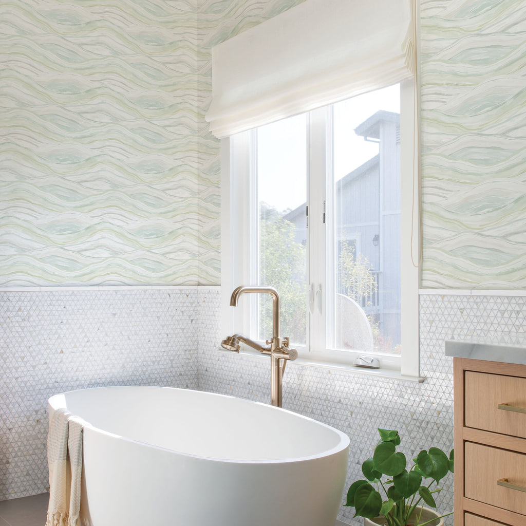 Dorea Striated Waves Wallpaper wallpaper detail or room view