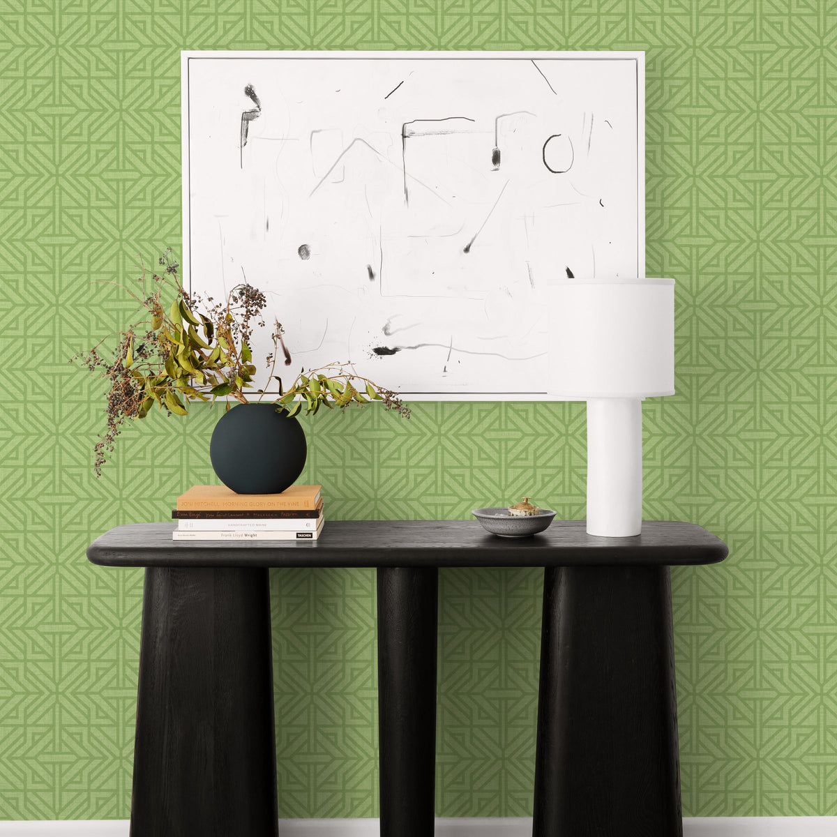 Hesper Geometric Wallpaper wallpaper detail or room view