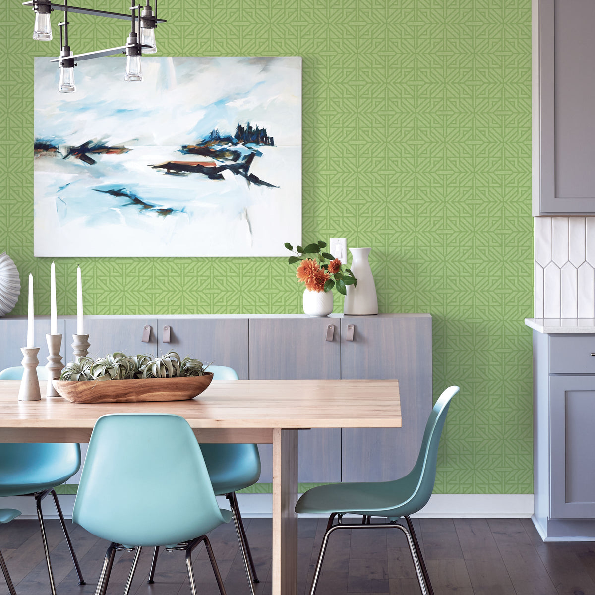 Hesper Geometric Wallpaper wallpaper detail or room view
