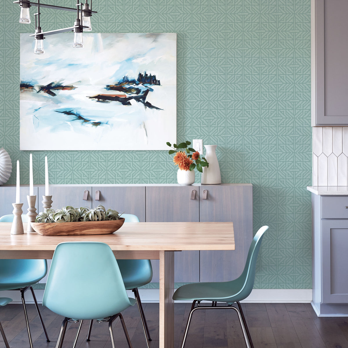 Hesper Geometric Wallpaper wallpaper detail or room view