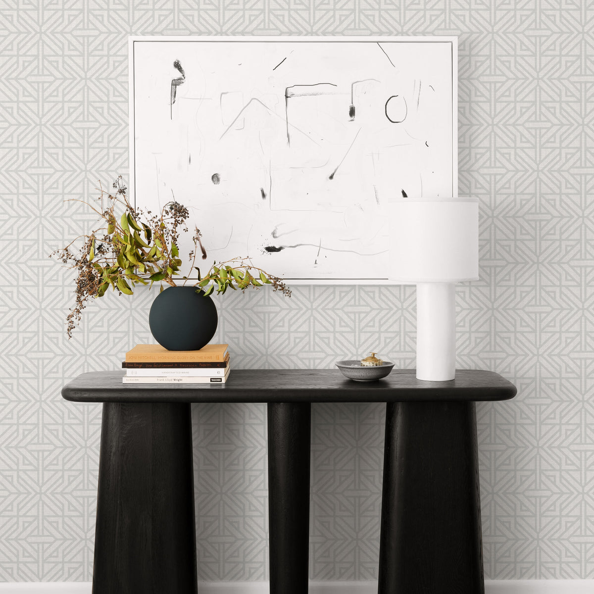 Hesper Geometric Wallpaper wallpaper detail or room view