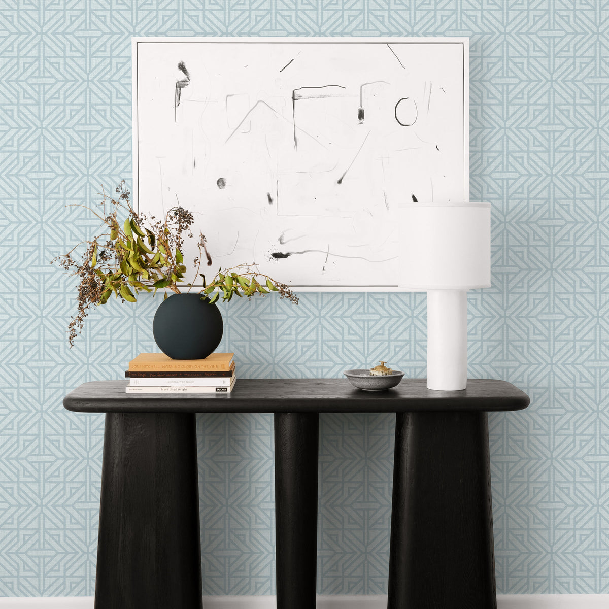 Hesper Geometric Wallpaper wallpaper detail or room view