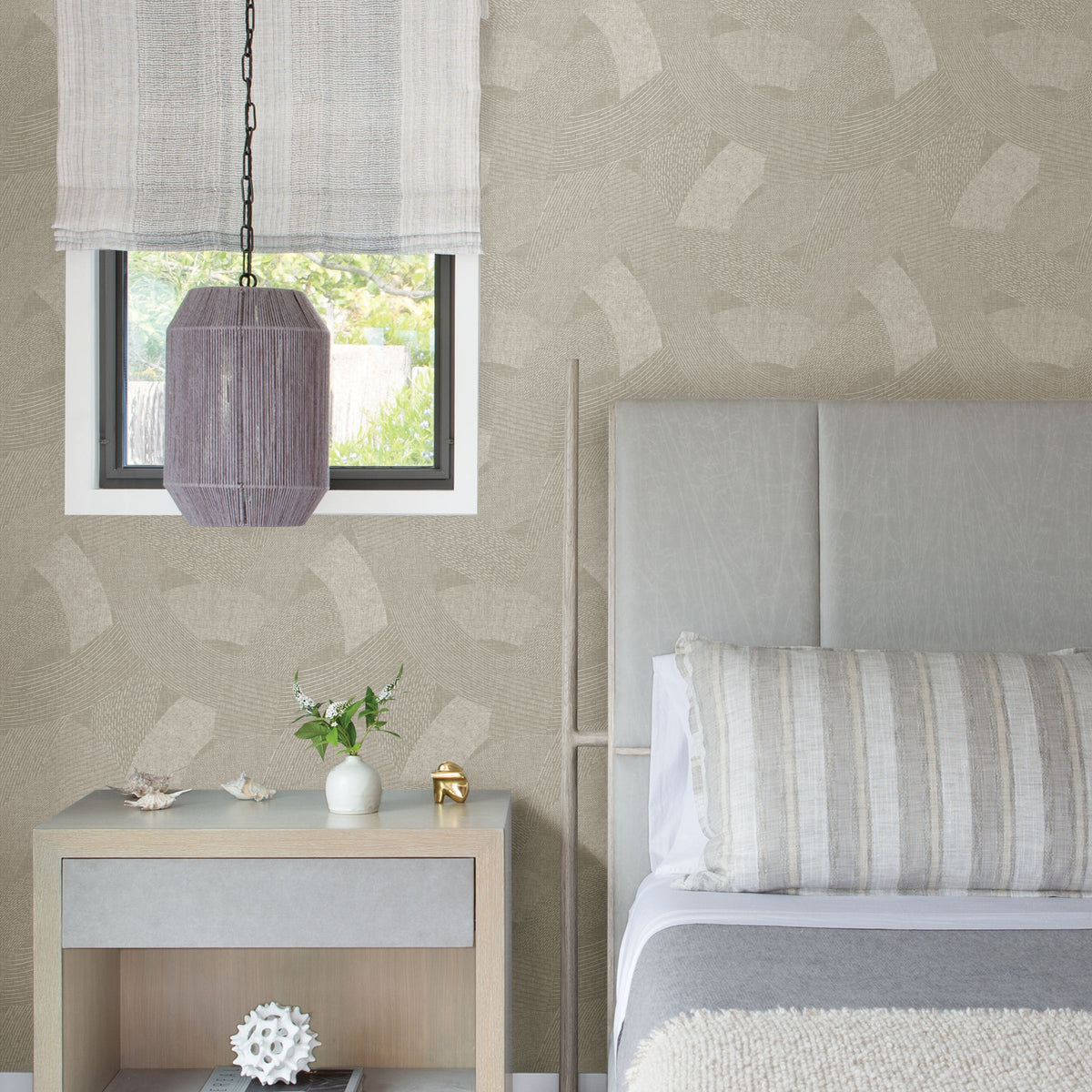 Tania Woven Abstract Wallpaper wallpaper detail or room view