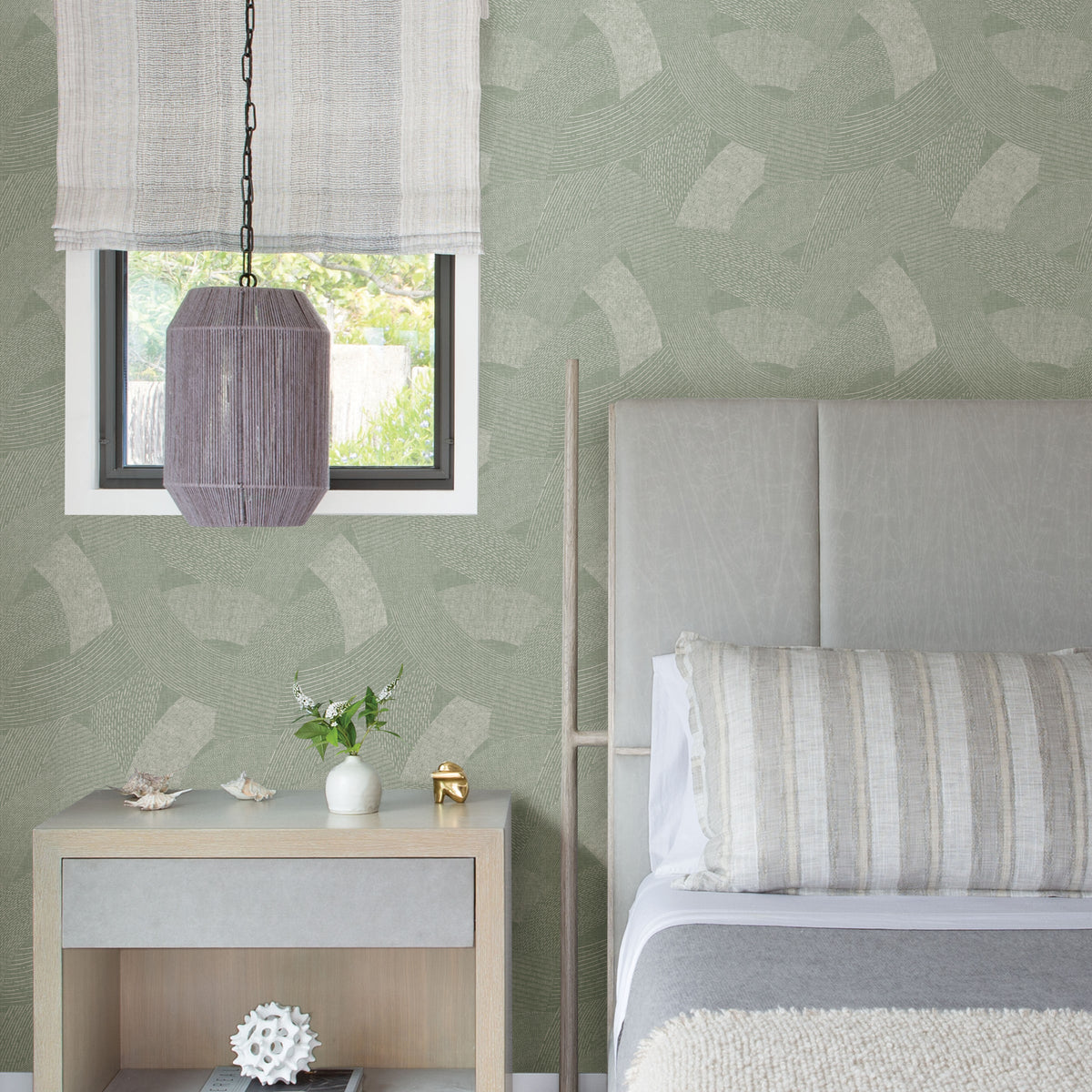 Tania Woven Abstract Wallpaper wallpaper detail or room view