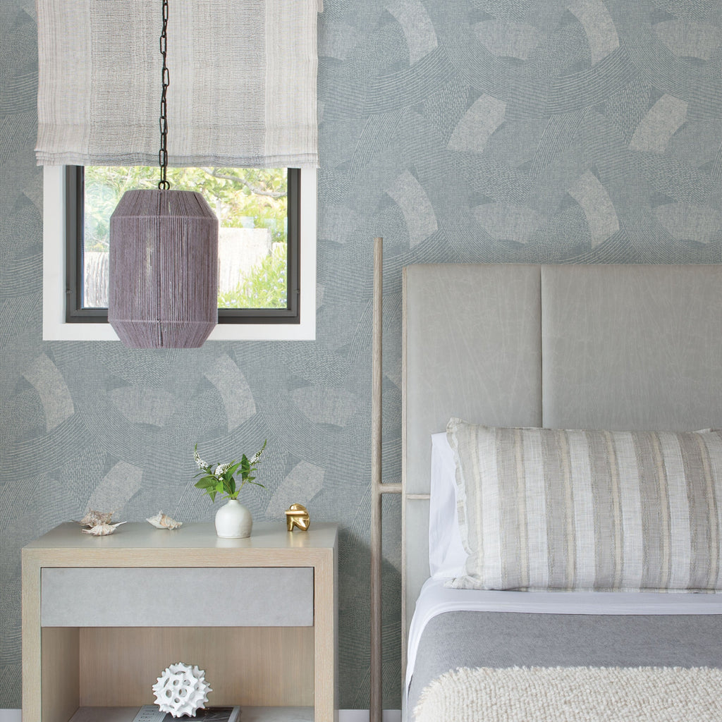 Tania Woven Abstract Wallpaper wallpaper detail or room view