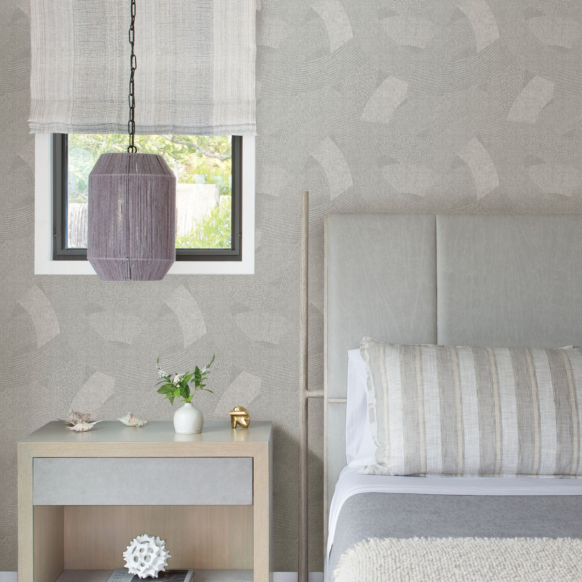 Tania Woven Abstract Wallpaper wallpaper detail or room view