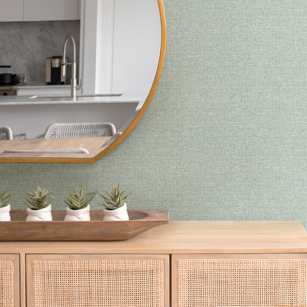 Minerva Texture Geometric Wallpaper wallpaper detail or room view