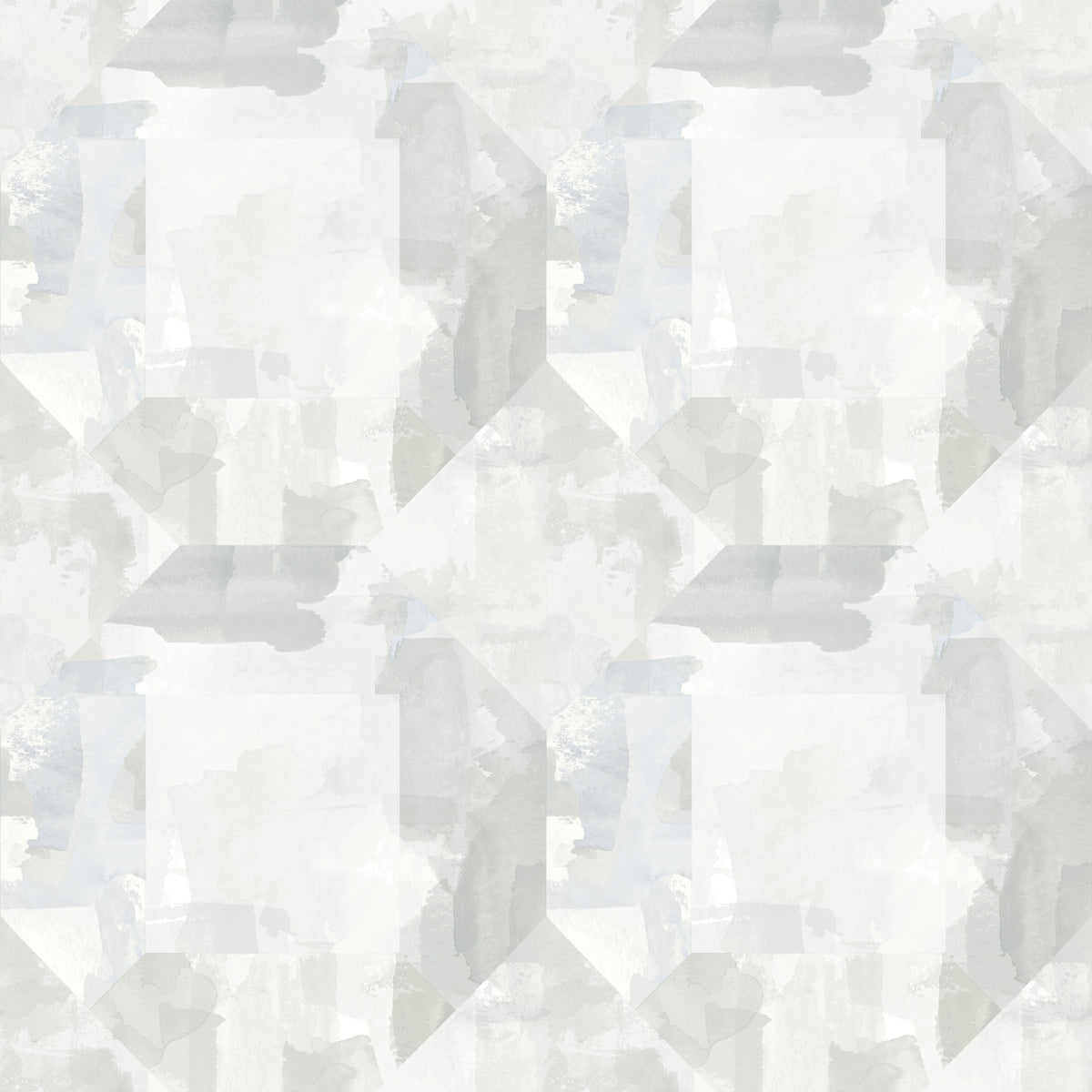Perrin Gem Geometric Wallpaper in Light Grey