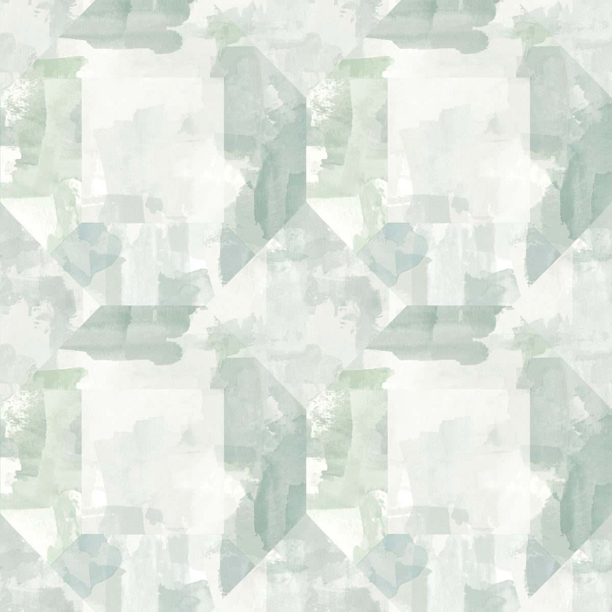 Perrin Gem Geometric Wallpaper in Sea Green