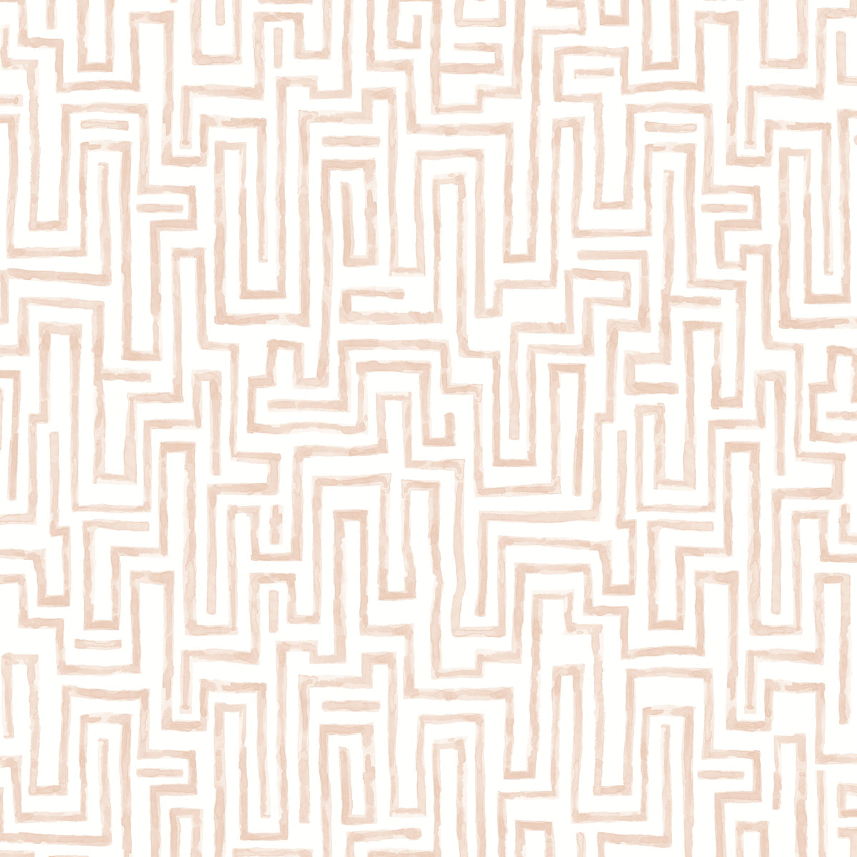 Ramble Geometric Wallpaper in Blush