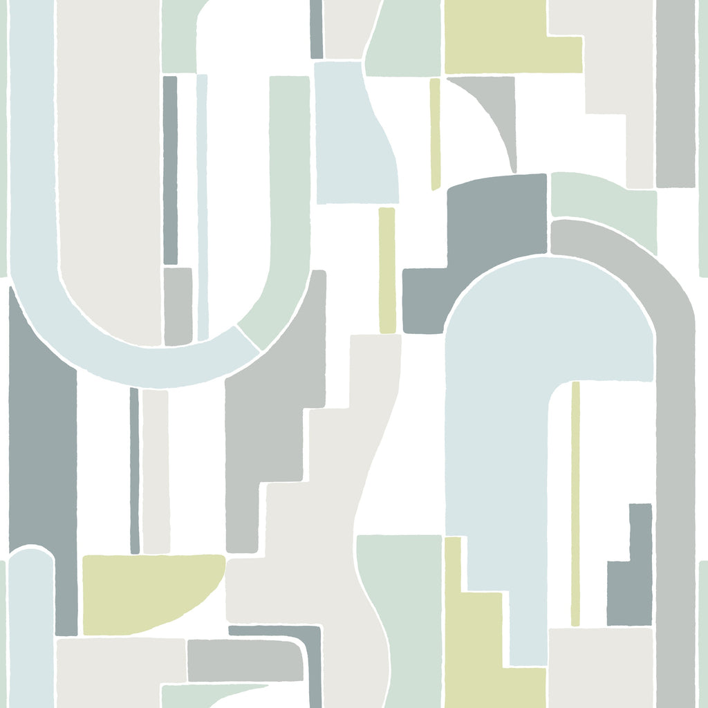 Odele Geometric Archways Wallpaper in Sky Blue