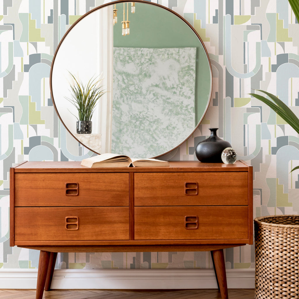 Odele Geometric Archways Wallpaper wallpaper detail or room view