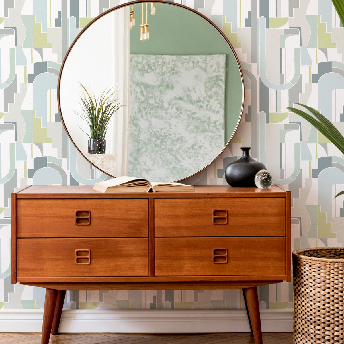 Odele Geometric Archways Wallpaper wallpaper detail or room view