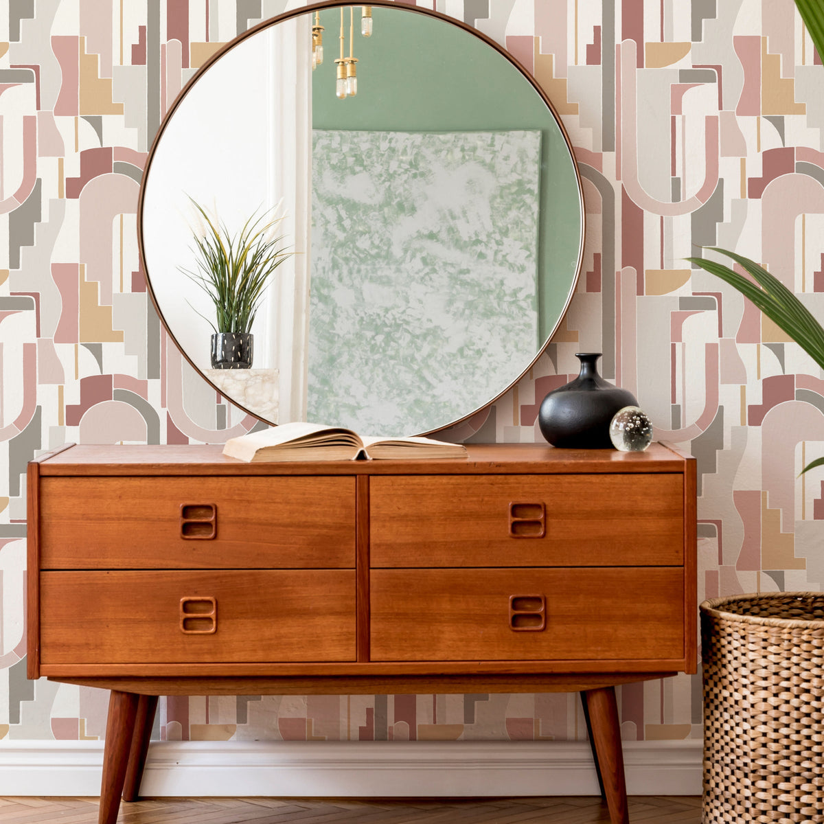 Odele Geometric Archways Wallpaper wallpaper detail or room view