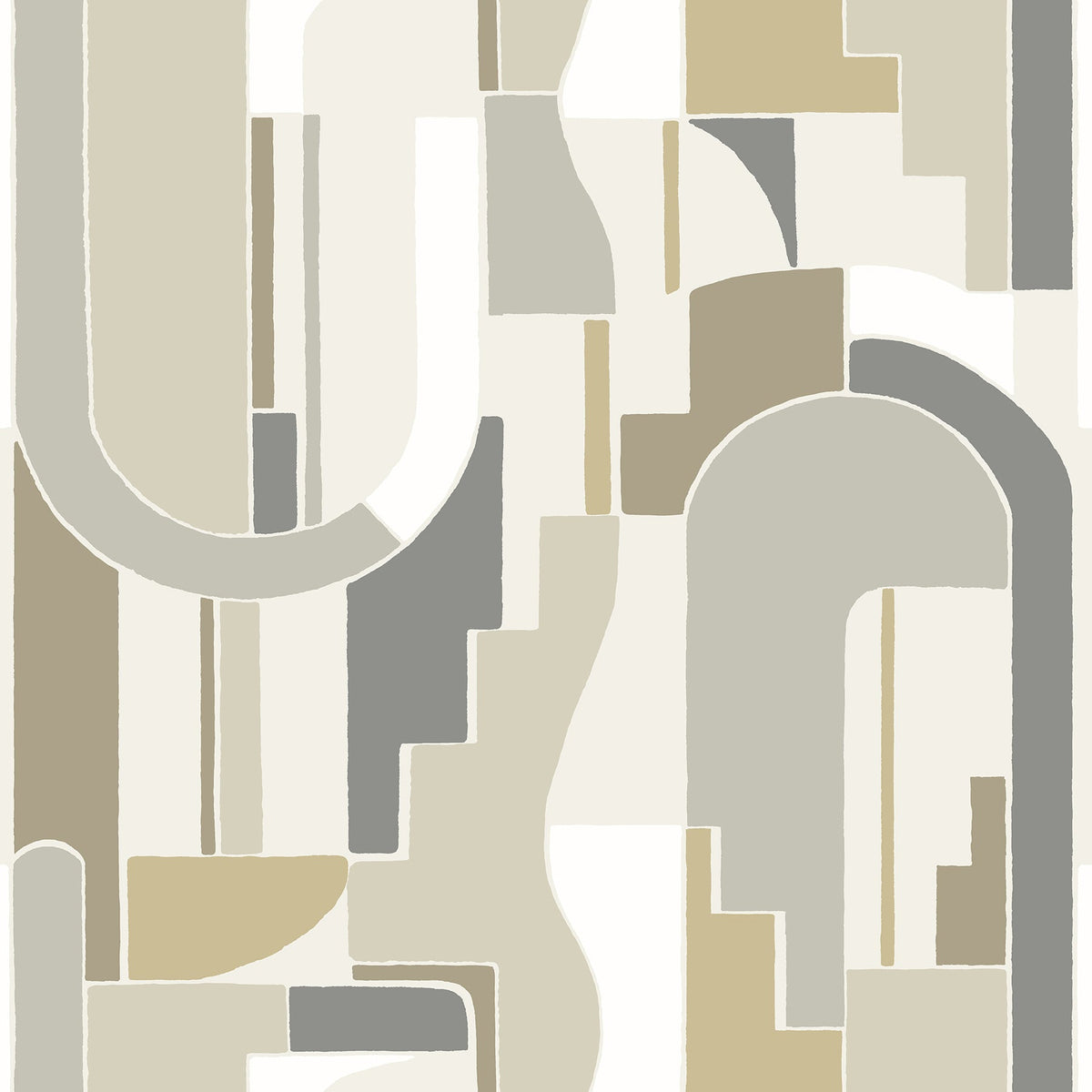 Odele Geometric Archways Wallpaper in Honey