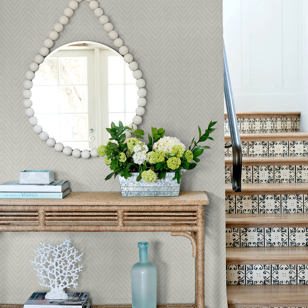 Glynn Chevron Wallpaper wallpaper detail or room view