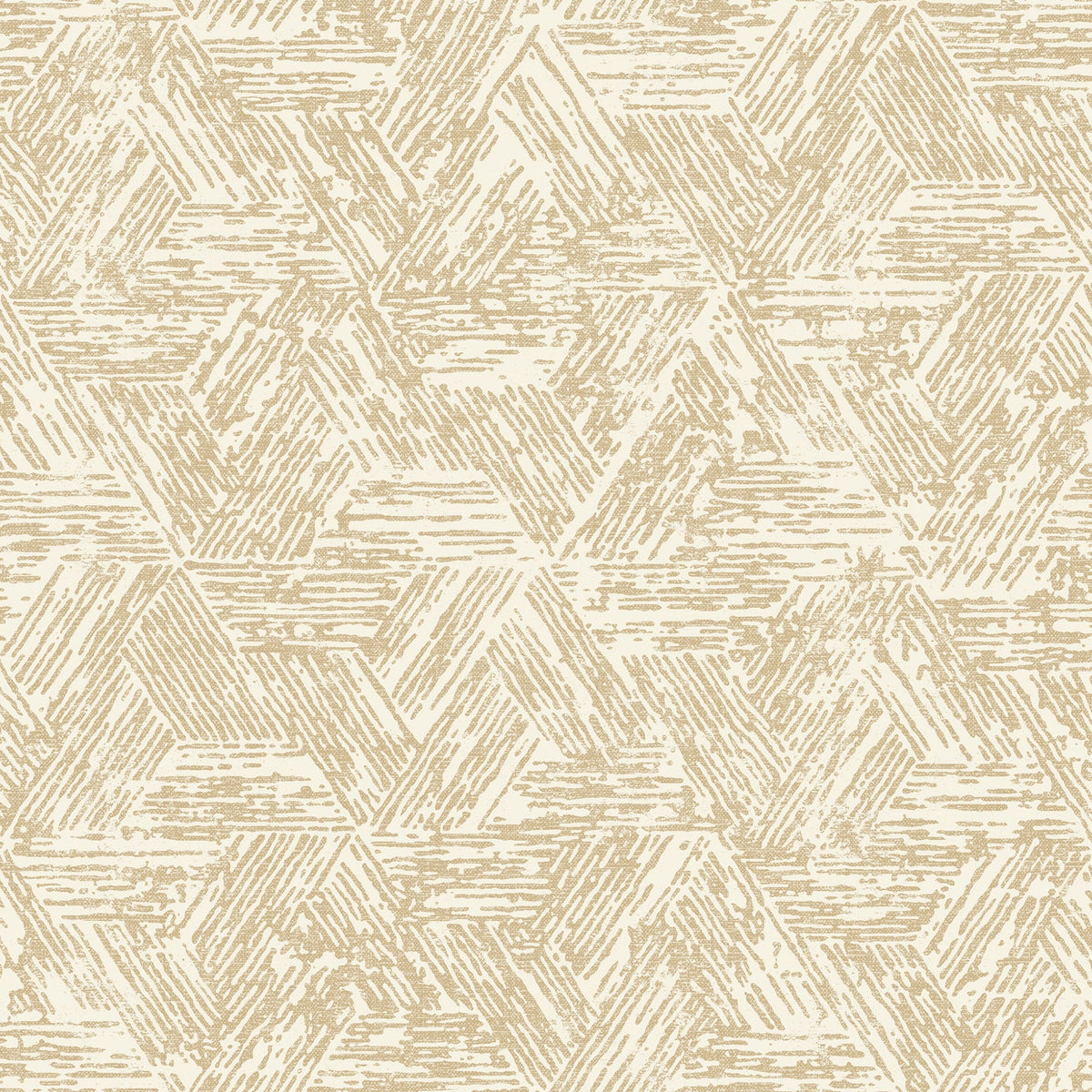 Retreat Quilted Geometric Wallpaper in Light Brown
