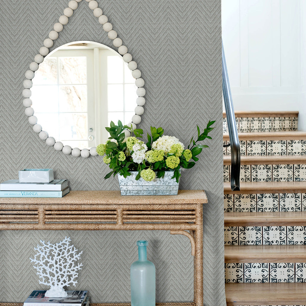 Glynn Chevron Wallpaper wallpaper detail or room view