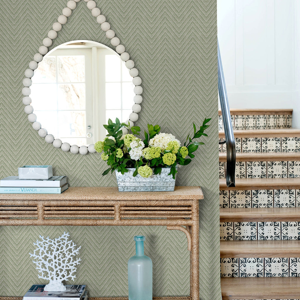 Glynn Chevron Wallpaper wallpaper detail or room view